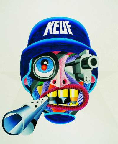 Le Keuf, srie "Masques", 1997.